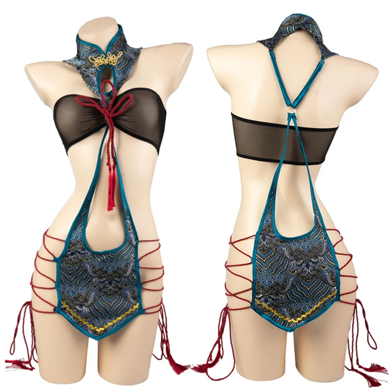 

Anime Chinese Zombie Uniform Charm Hanfu Sexy Lingerie Enchanted Women Dress Outfits Halloween Cosplay Costume
