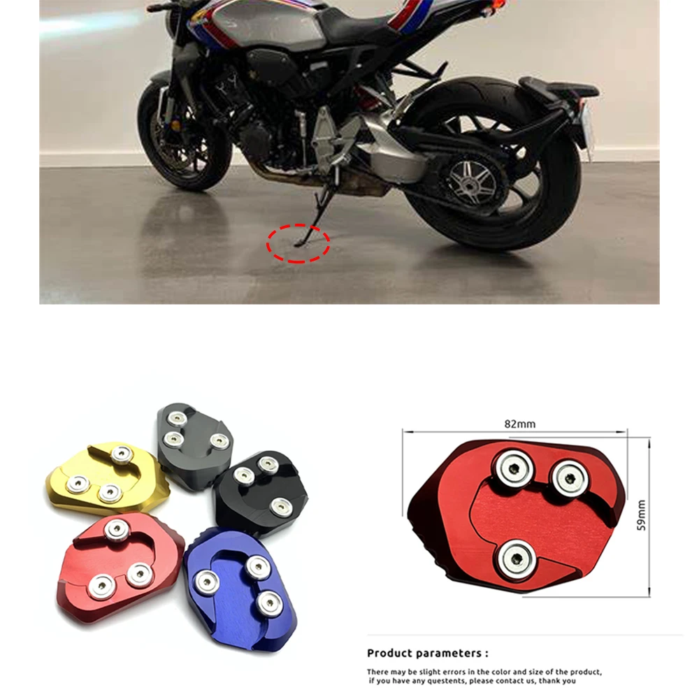 Fits for Honda CB1000R ABS CB 1000R 2018 2019 2020 2021 2022 2023 Motorcycle Side Stand Extension Support Plate Extender Pad