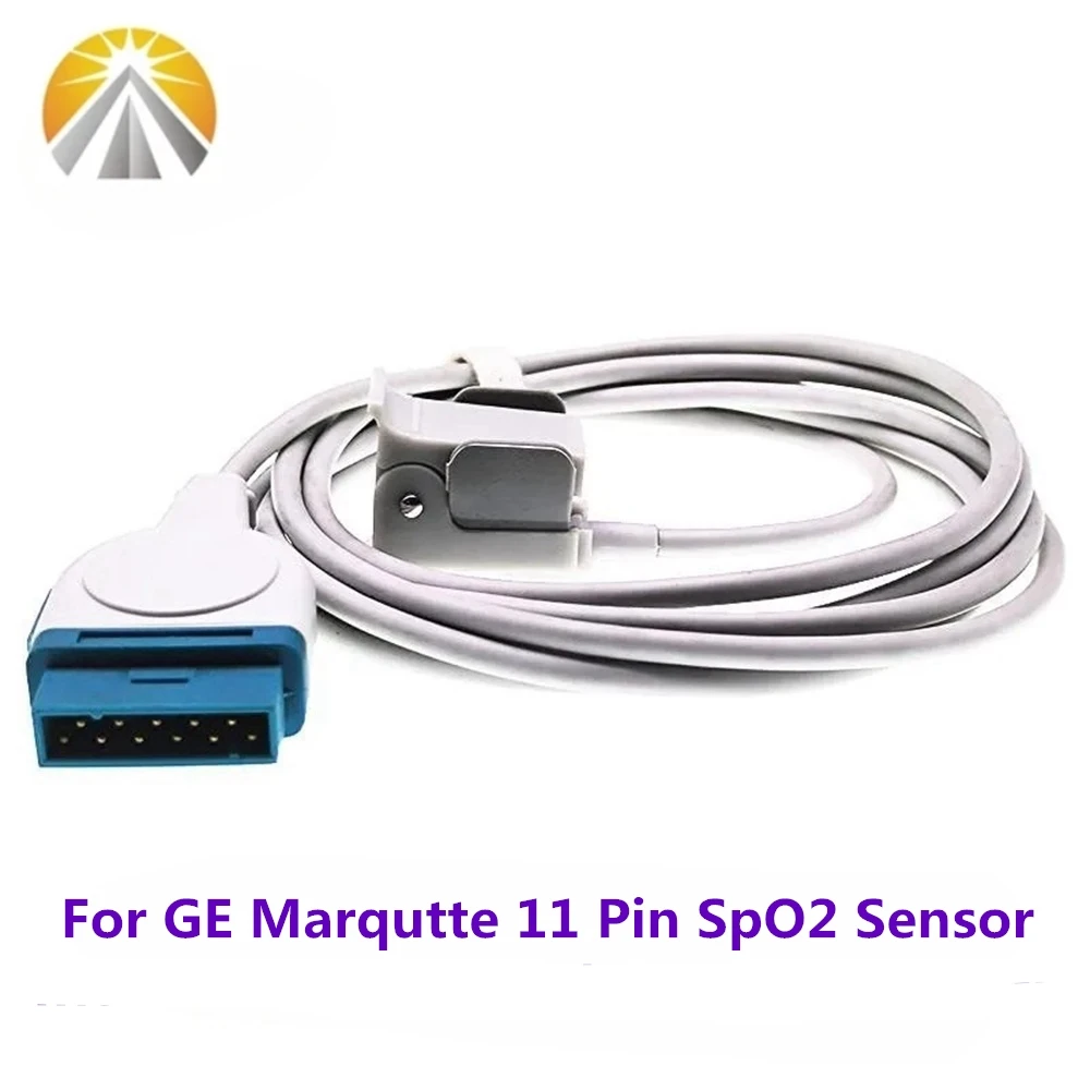 For GE Marqutte SpO2 Sensor with OXI Tech Patient Monitor Model Dash 2500/3000/4000/5000/5800 Solar 8000/8000M i9500