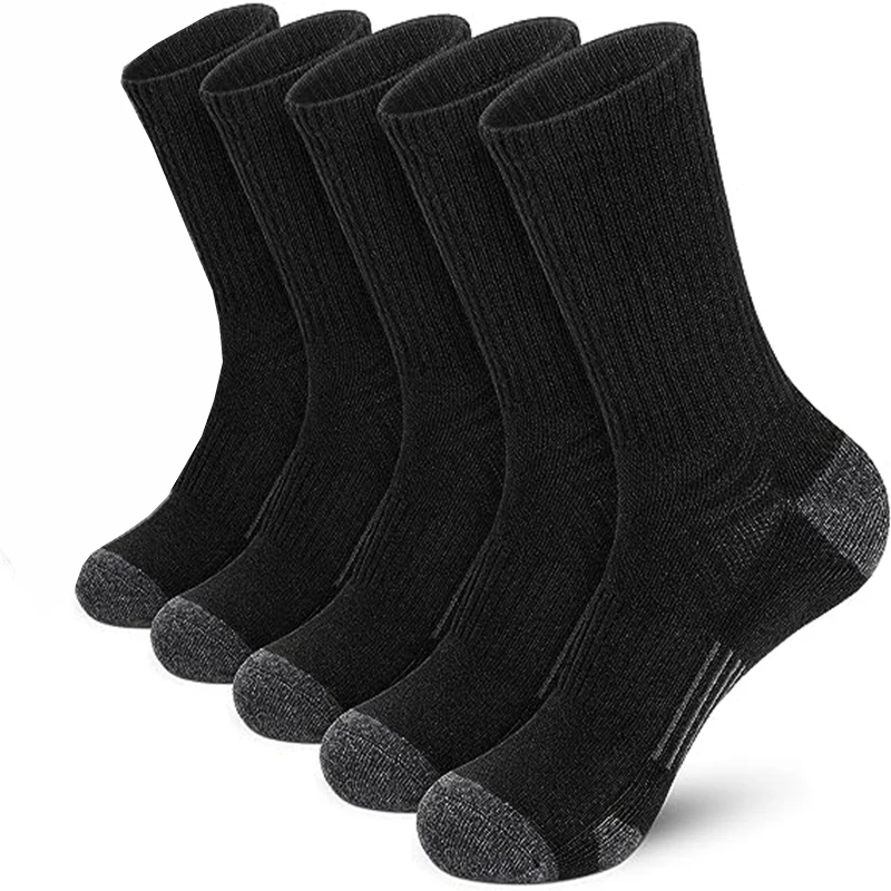 5 pairs of men\'s seasonal sports socks, sports running socks, breathable and comfortable, easy to match with mid length socks