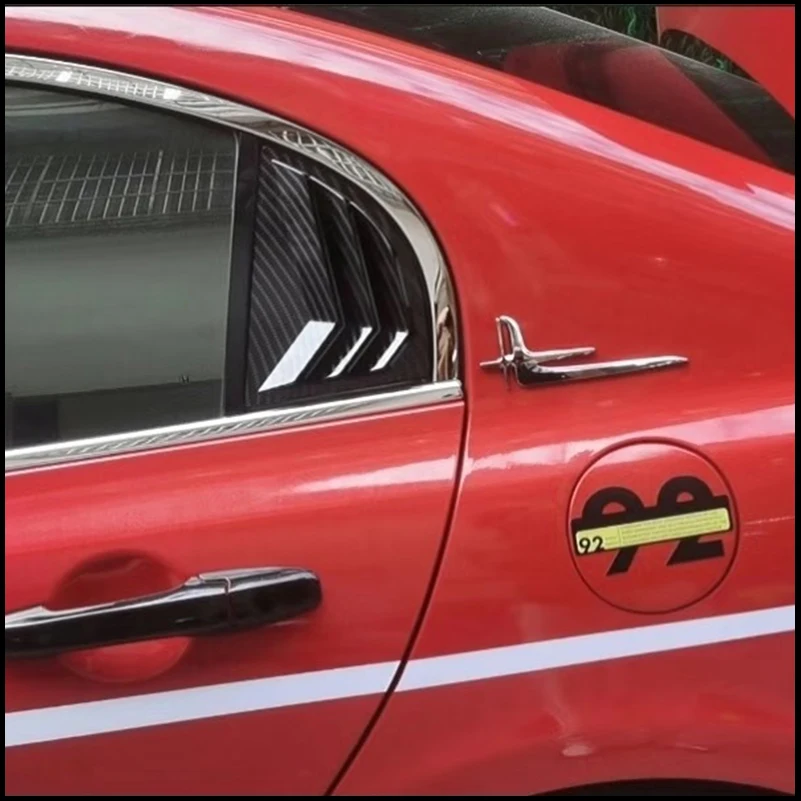 For Honda Civic Sedan 2006-2010 8th Rear Window Blind Shades Louver Molding Vent Cover Trim Decorative Car Styling Accessories
