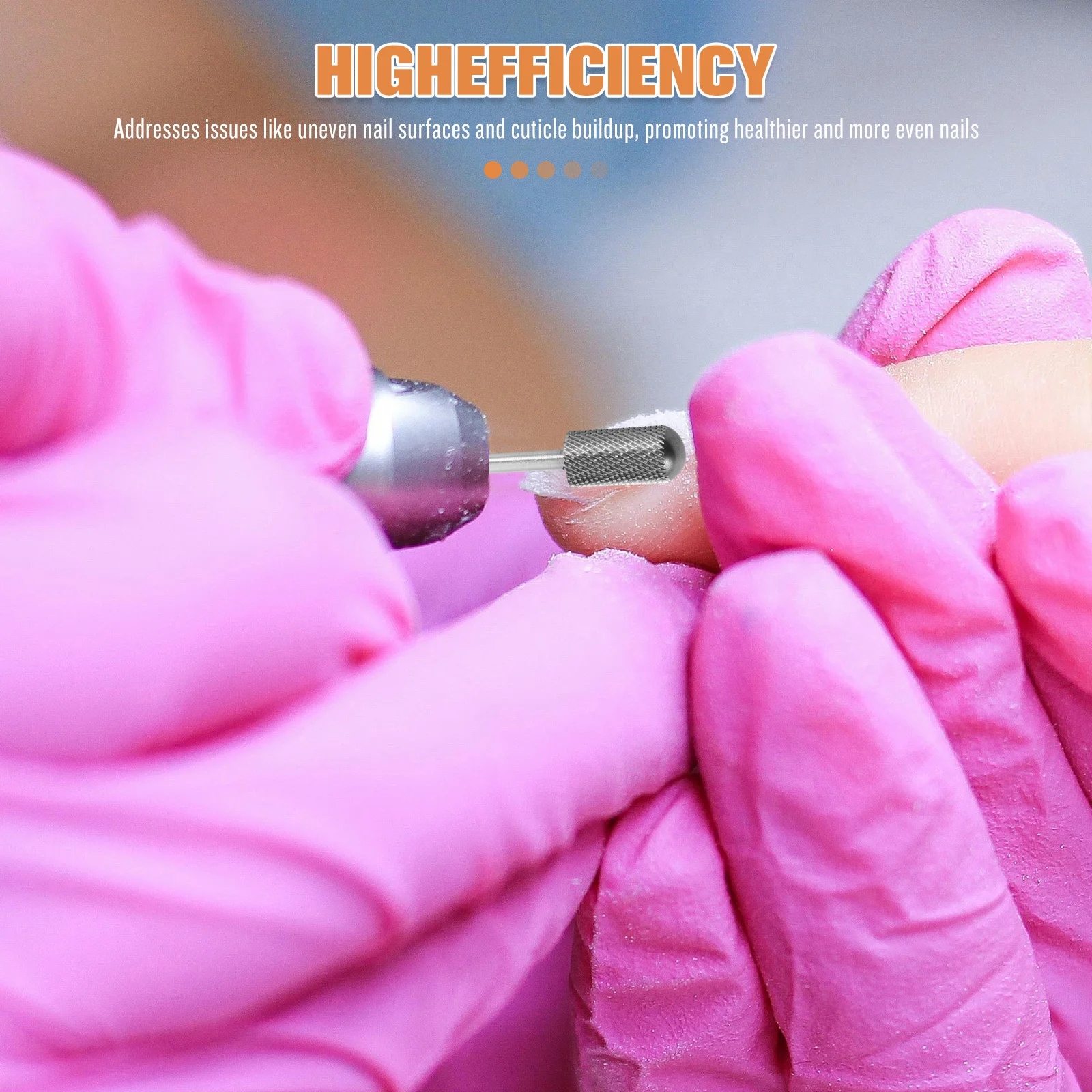 مسمار مثقاب الخشب اسطوانة مستديرة التنغستن الصلب رأس مطحنة لإزالة الجلد الميت مانيكير باديكير ملف كهربائي #5