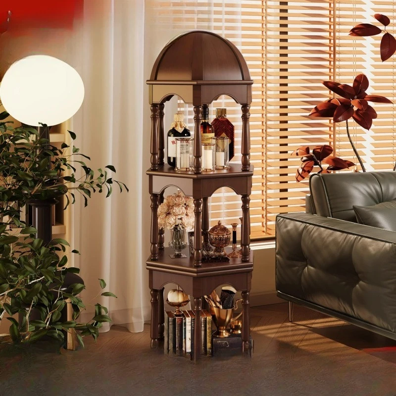 

Solid wood side cabinet storage storage cabinet tea wine cabinet medieval sofa side decorative cabinet