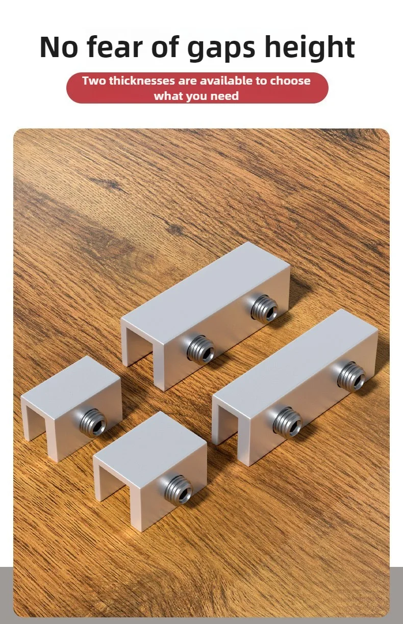 1/2 Stück Verstellbarer Fensterstopper Sicherheitsschlösser für Kinder und Haustiere Diebstahlsicheres Türschloss Ohne Bohren Schiebefensterschloss-Hardware – Detail 5