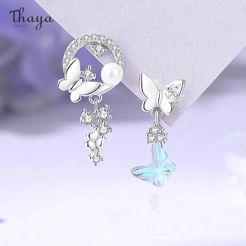 

Thaya Fashion Dangle Earrings for Women Moonstone Real S925 Sterling Silver Women Earrings Dropship Wholesale Party Fine Jewelry