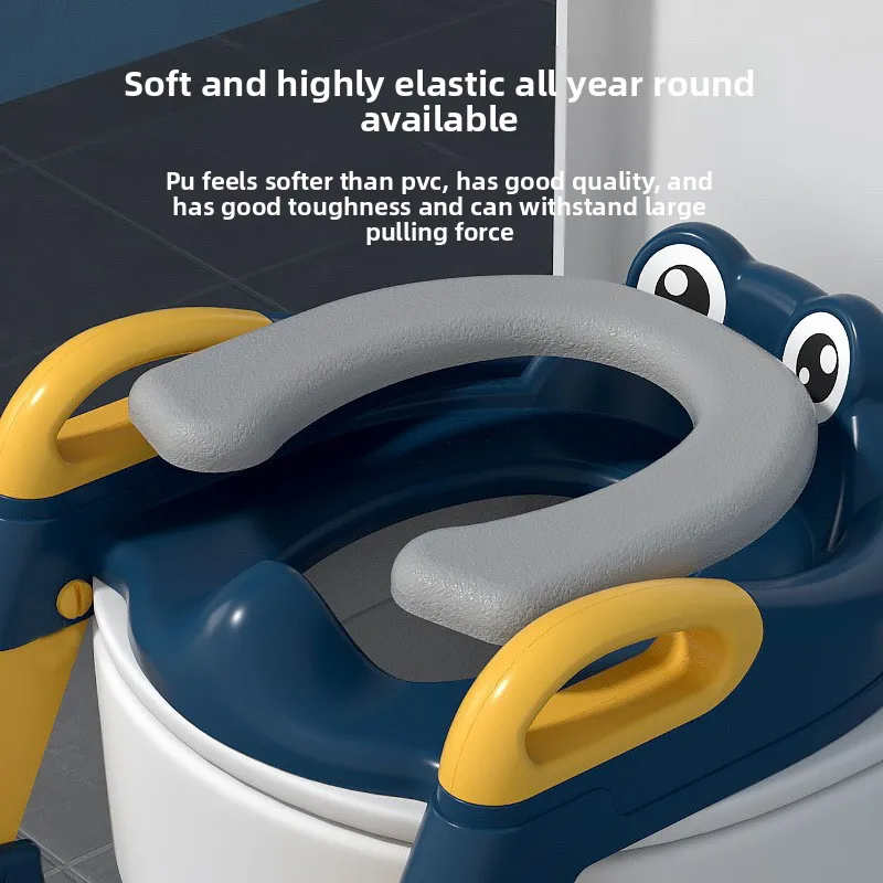 جديد الأطفال سلم المرحاض الرضع طفل خطوة للطي تخزين مقعد المرحاض مساعد المرحاض سلم سلامة الطفل الراحة مقعد المرحاض #4