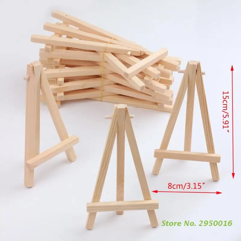 10pcs/lot Mini Artist Wooden Easel Wood Wedding Table Card Stand Display Holder For Party Decor Art Painting 8x15cm view 6