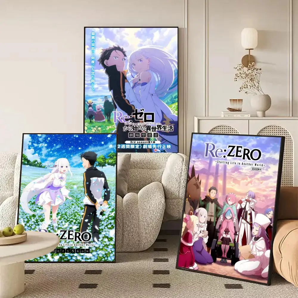 Anime R-Re Zero Poster Perfect Sticker Self Adhesive Art Designed for Home Dining Office