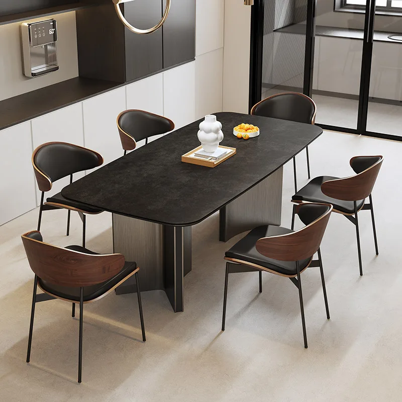 Luxury Modern Dining Table Set Simplicity Nordic Design Table Italian Living Room Mesas Restaurante Kitchen Furniture image 3