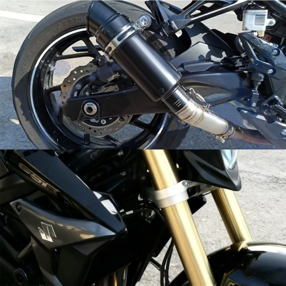 Slip-On Auspuff für BMW G310GS G310R 2016-2023 Modifizierter Schalldämpfer Schwarzer Mittelrohr Auspuffrohre PE Auspuffrohre – Detail 4