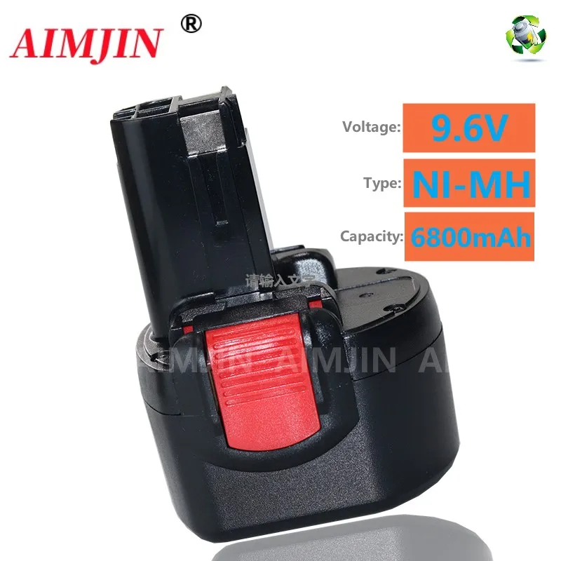 9.6V 6.8Ah NI-MH Replacement Battery for Bosch PSR 960 BAT048 BAT100 BAT119 BH984 BPT1041 23609 32609 PSR960 GSR 9 6VE-2 GSR