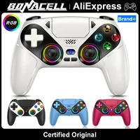Controlador para PS5/Playstation 5 Pro/Slim/PC, Gamepad Inalámbrico con Gatillos de Efecto Hall, RGB, Turbo, Vibración, Botones Programables y Joystick