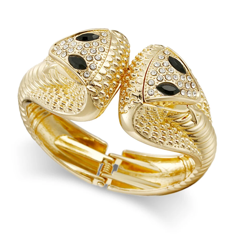 

Statement Cobra Cuff Bracelet for Girls Street Show, Gold or Silver Color Snake Bangles Fashion Jewelry Cool Style Accessory