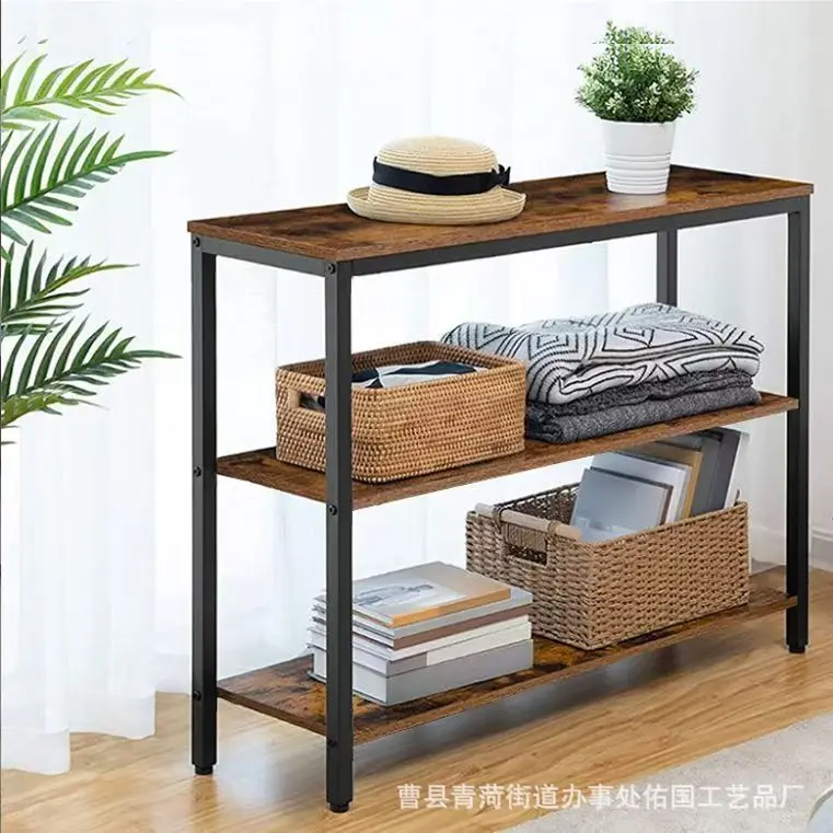 Cross-border iron and wood combined office printer rack Multi-layer printer rack Entrance restaurant storage rack