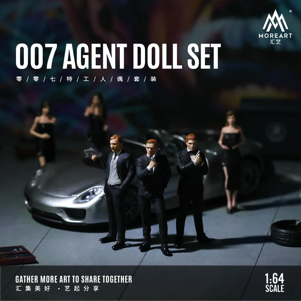 

More Art 1:64 007 AGENT Doll Set Display & Collection & Gift
