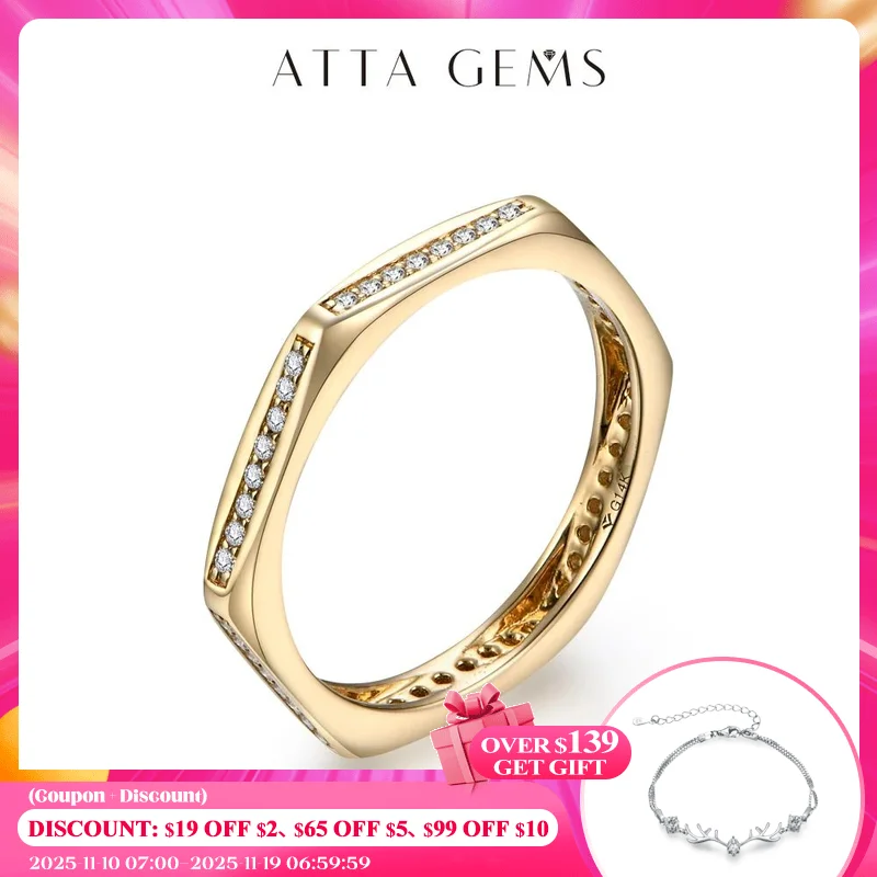 

ATTAGEMS New D Color 1.0mm Nut Moissanite Ring for Women Men 925 Sterling Silver White Gold Engagement Wedding Band Fine Jewelry