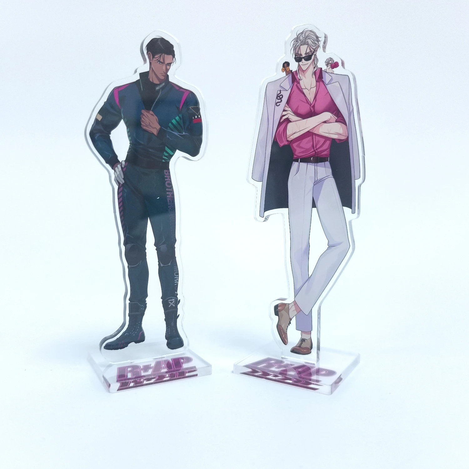 Smyrna and Capri Racing to Another Pink Racer & Partner Acrylic Stand BL Yaoi Manhwa Key Chain Anime Collectible Gift