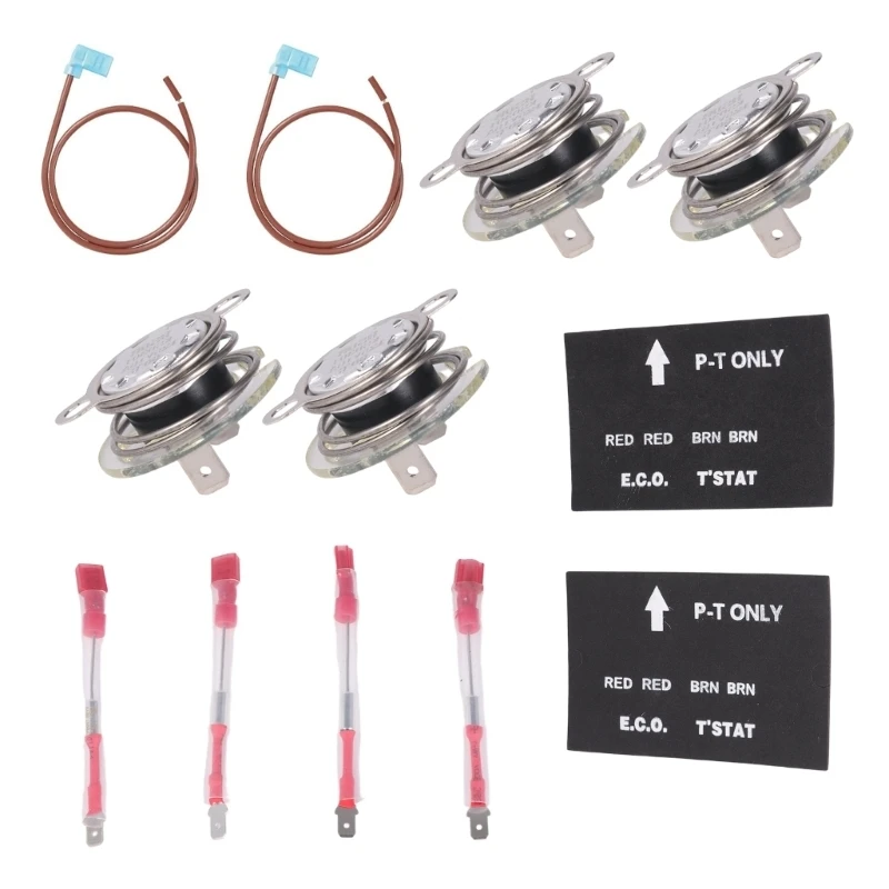 Motorhome Water Heater Thermostat and Thermal Cutoff with 140°F T'STAT, 180°F Thermostat and 208°F Fuses for 91447 and 68UF