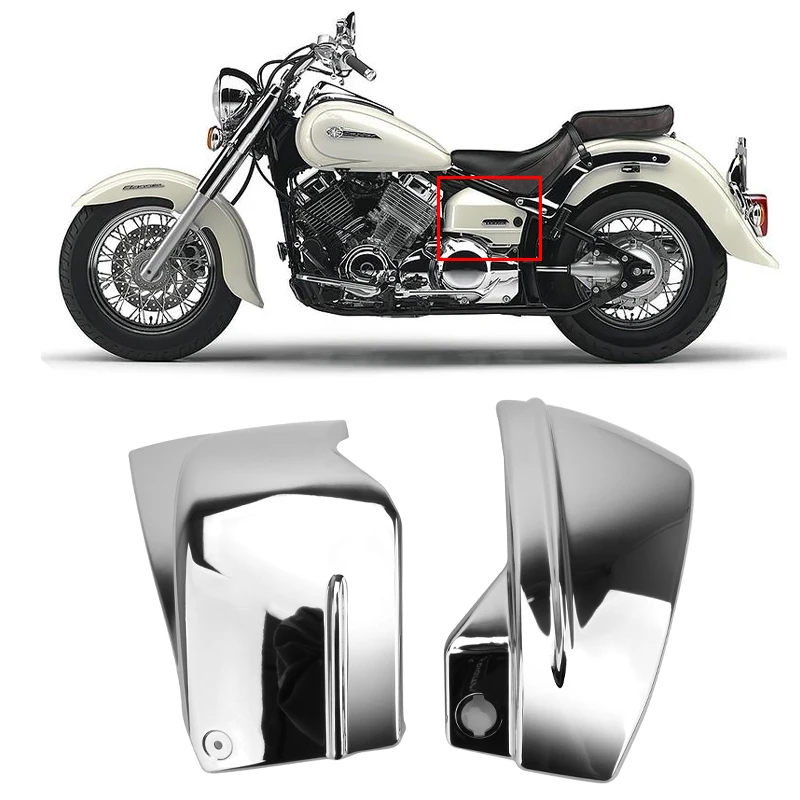 Motorcycle Battery Side Fairing Cover Guard Protect For Yamaha V-Star 650 / DragStar 650 / XVS650 / XVS650A Custom Classic