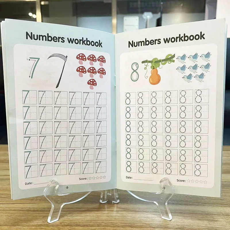 مصنف لتتبع الأرقام من 0-100: الكتابة اليدوية المدرسية تعلم الرياضيات كتاب الكتابة للأطفال