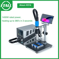 H314 1400W Intelligent Digital High Power Hot Air Gun Desoldering Station For SMD BGA PCB Repair Rework Heating Station
