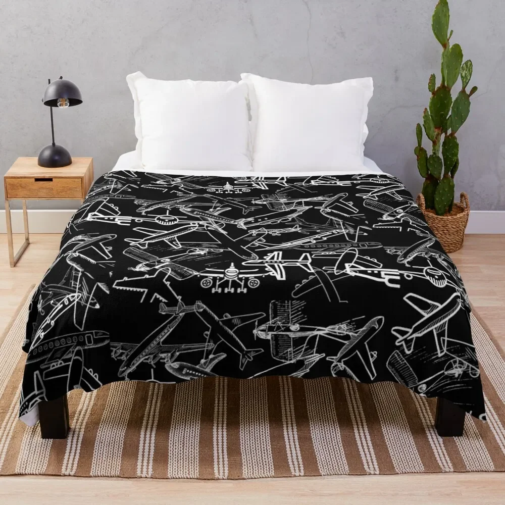 

Airplanes Love Throw Blanket Soft Cozy Blanket for Pet Kids Adults