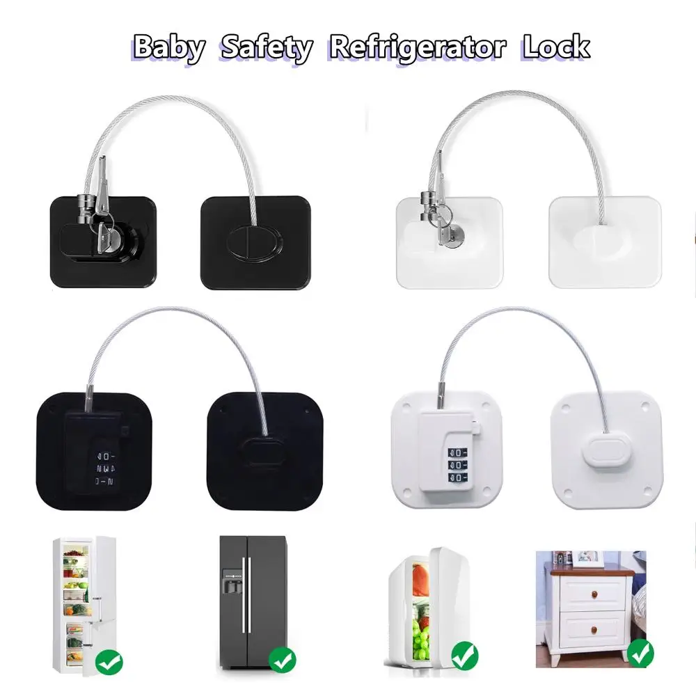 

1 Pc Baby Safety Refrigerator Lock With Keys or Coded Lock Infant Cabinet Locks Sliding Closet Door Lock Children Protection