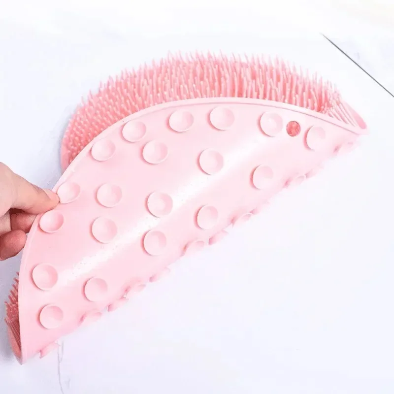 Foot Scrubbing Mat Bath Massage Nodes  Exfoliating & Non-Slip Foot Silicone Scrubber with Design