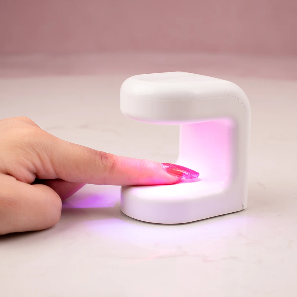 Desktop Mini USB Rechargeable Nail Lamp 3 LEDs Designed Cordless Mini Battery 9w UV LED Nail Light for Curing Finger Red Light