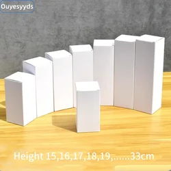 White Paper Tube Packing Box Long Cardboard Box Eyeliner Pen Lipstick Gift Packaging Boxes Length 15/16/17/18/19/20cm