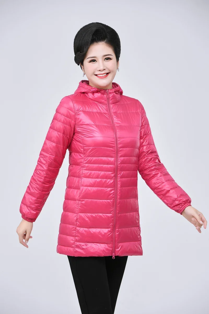 12 Colors Women Spring Winter Jacket 2023 New Arrival Ultralight  Packable Female Hooded Water and Wind-Resistant Long Down Coat