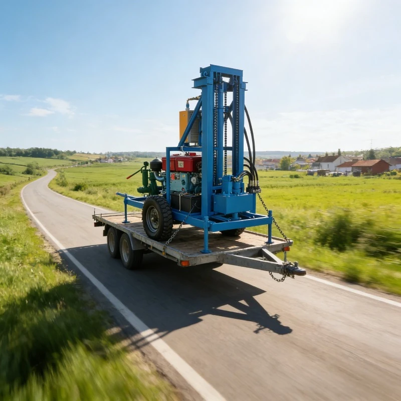 Hot Sale Heavy Duty Small Blue Diamond Water Well Drilling Rig Commercial Water Well Drilling Machine
