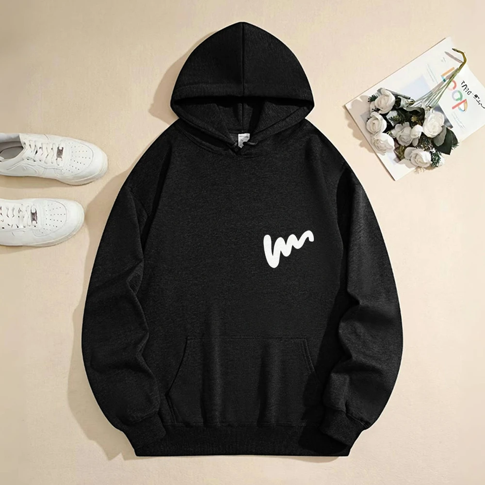 Modern Minimalist W Monogram Hoodie Think Motivational Streetwear Bold Typography Urban Cute Cool Fashion Statement Piece