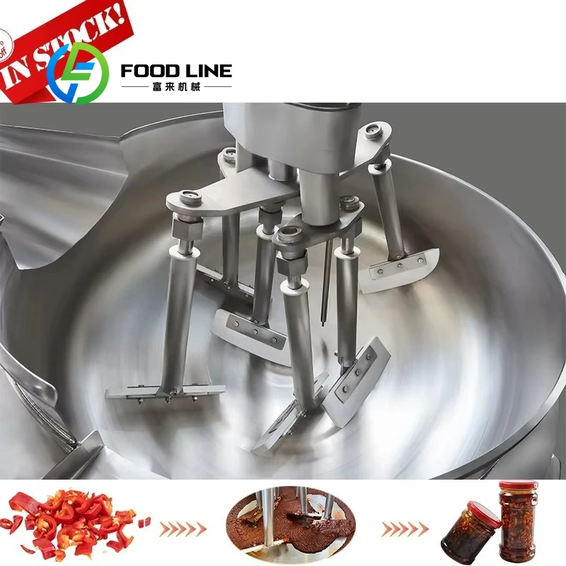 Automatic Industrial Planetary Cooking Mixer Big Capacity Variable Speed Sauce Making Machine for Sale Customized
