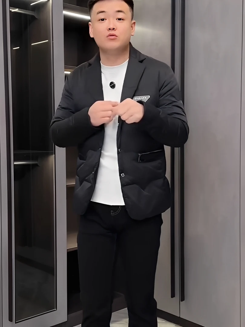 

Мужская повседневная модная приталенная куртка-пуховик: комфортная, универсальная, трендовая, осенняя новинка из полиэфирного волокна