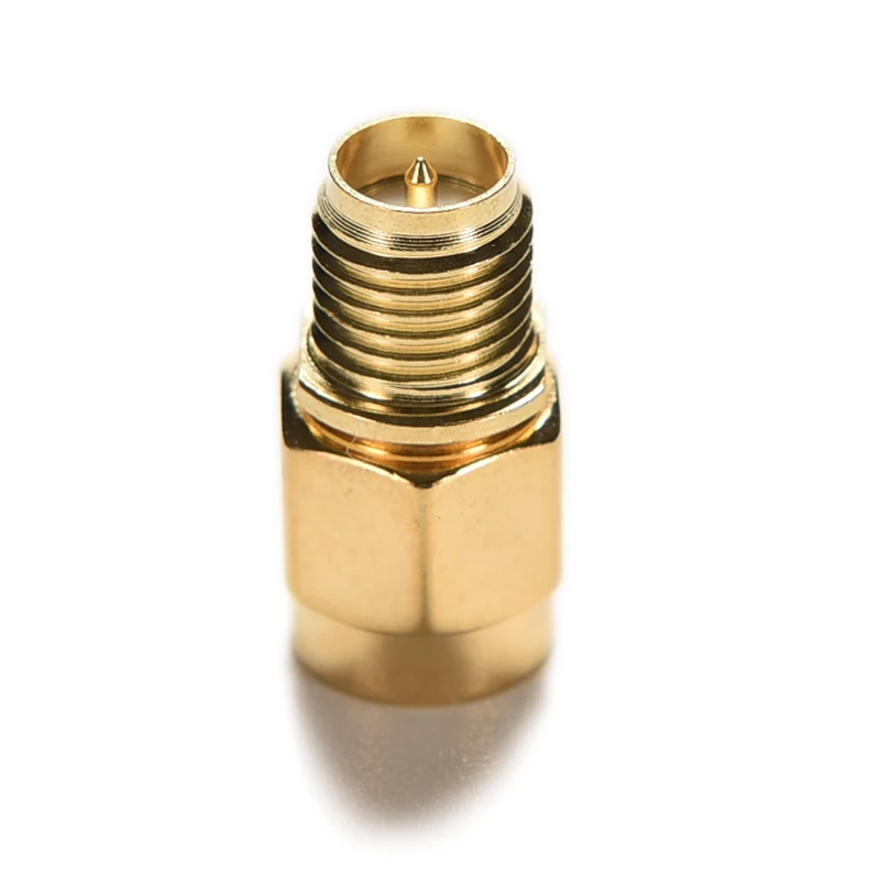 【MO】1pc SMA Male Plug To RP-SMA Female Both Male Center Straight Gold-Plated RF Connector Adapter For WIFI Antenna