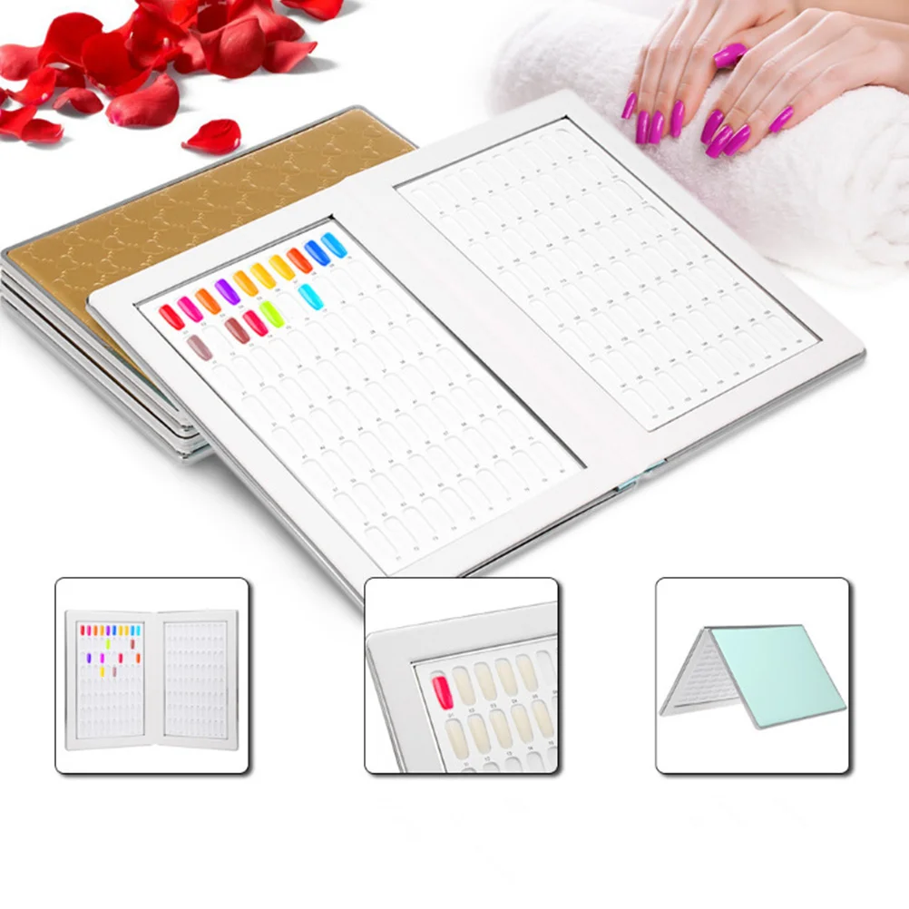 

Card For Polish Display Book Golden Manicure Showcase Nail Art Organizer Color Show Card Nail Color Book