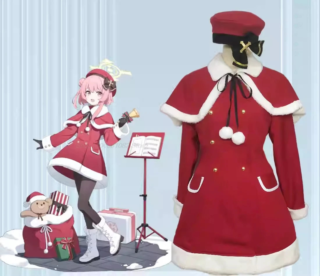 小さな女の子のための赤いクリスマスドレス,コスプレ衣装,ロールプレイングウィッグ,靴,ベルプロップ,新年,ハロウィーンパーティー