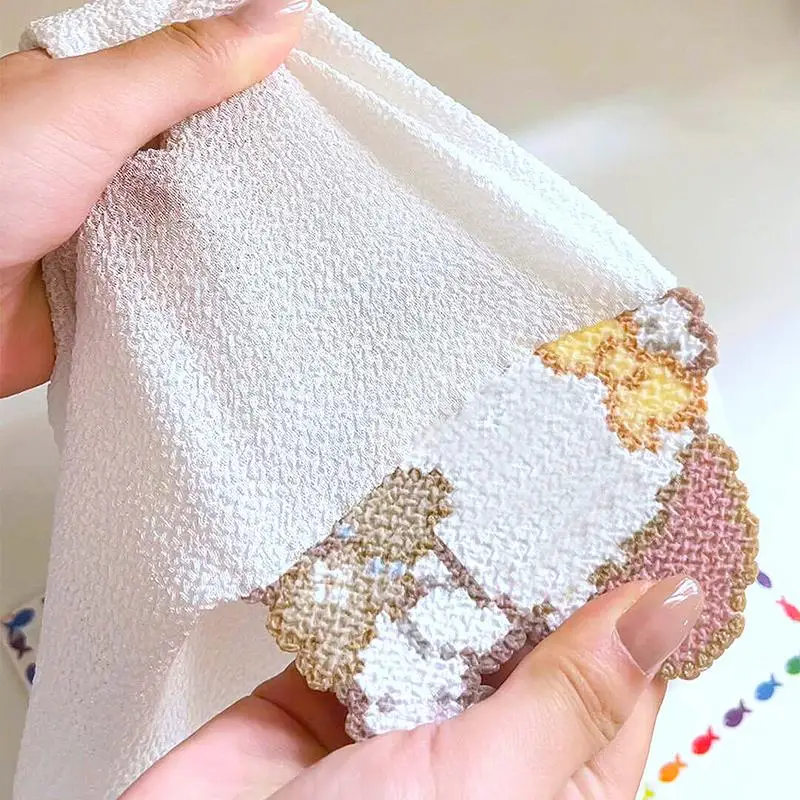1PCS Flash Ironing Cloth Towel Texture Fabric Reusable Adient Perler Beads Baking Cloth Heatproof Mat DIY Handmade Accessories