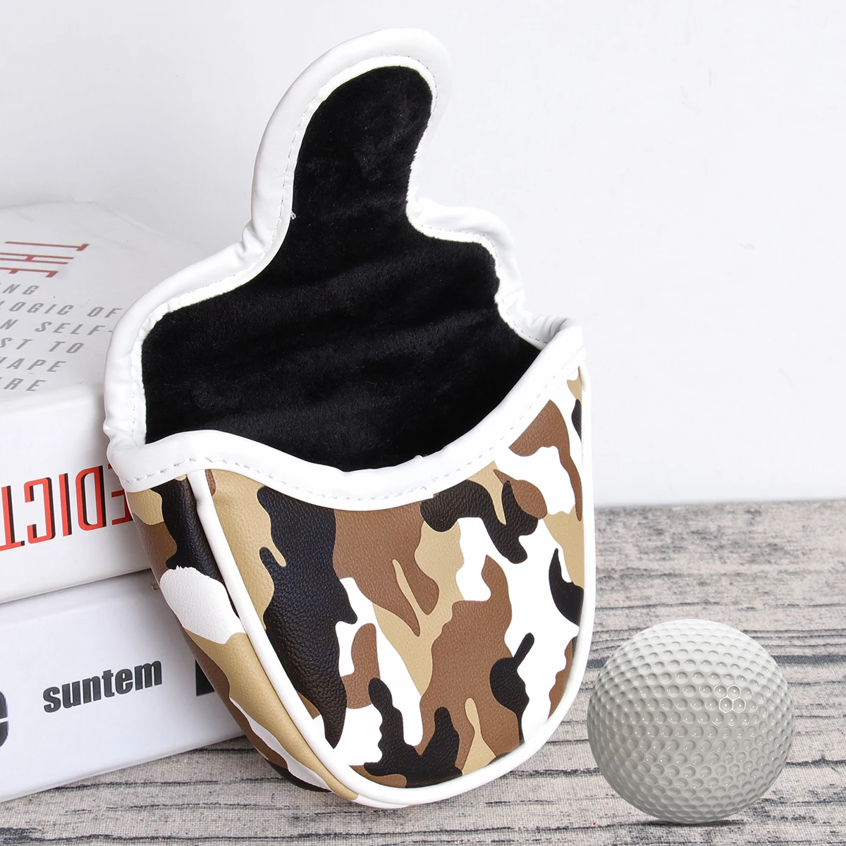 

Camouflage Putter Cover Golf Club Head Protector Waterproof PU Scratch Resistant Fits All Mallet Style Pusher Sleeve Golf