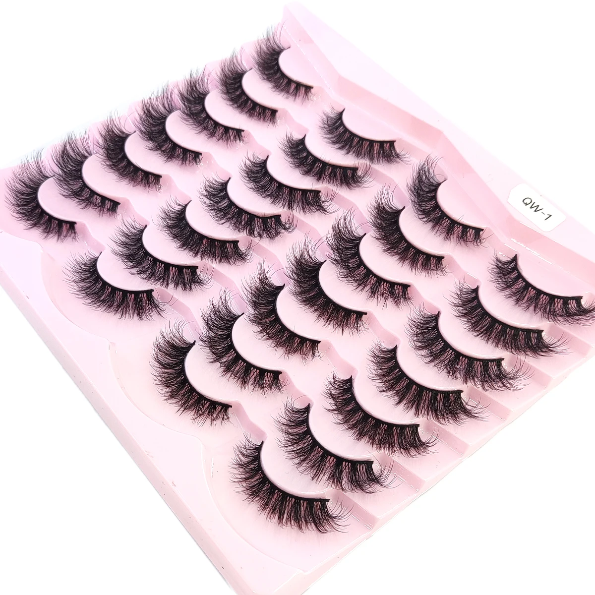 Neue 14 Paar natürliche künstliche Nerzwimpern, weiche falsche Wimpern, gekreuzte, unordentliche, dicke Wimpern, verlängertes Make-up, falsche Wimpern