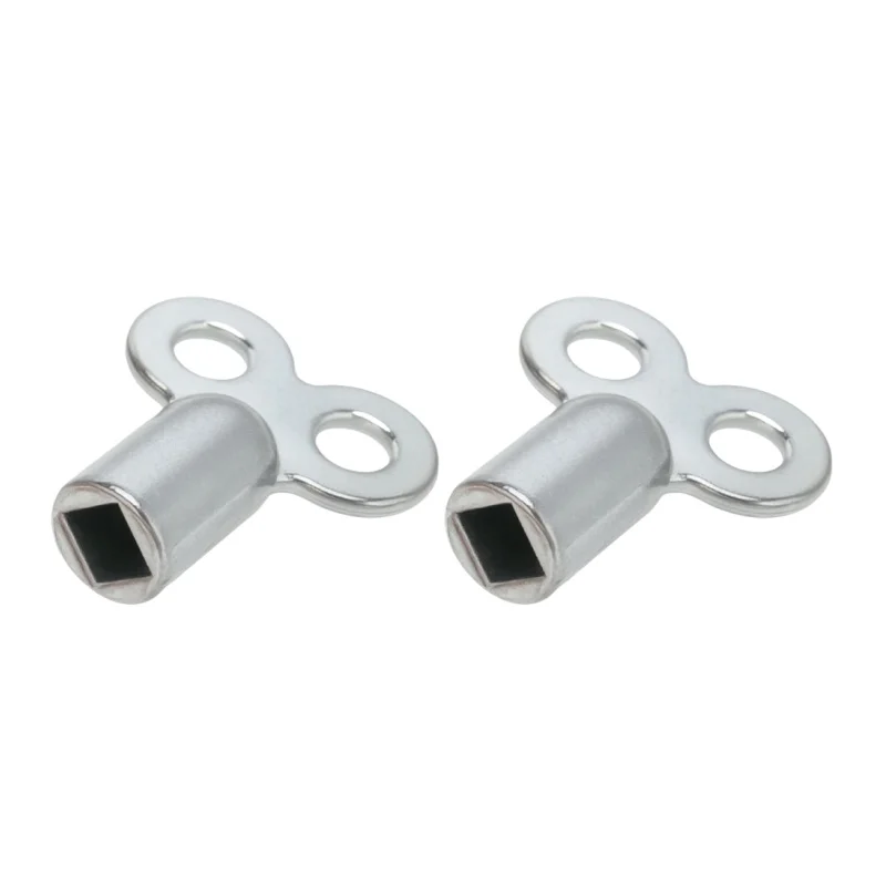 2 stuks zinklegering radiator uitlaatklep sleutel 5×5mm vierkante socket radiator accessoire verwarming uitlaatsleutel voor standaard verwarmingskleppen