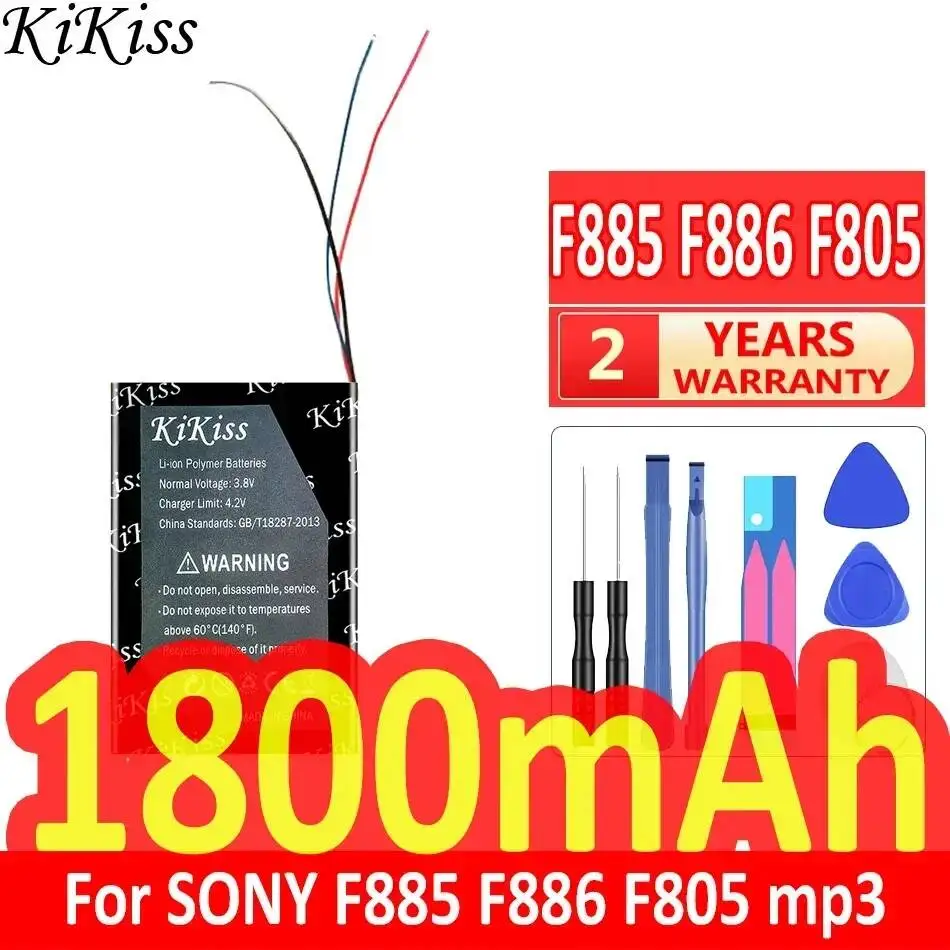 

Надежный источник питания для Sony F885 F886 F805 F805, 3-проводная батарея для MP3/MP4, 1800 мАч