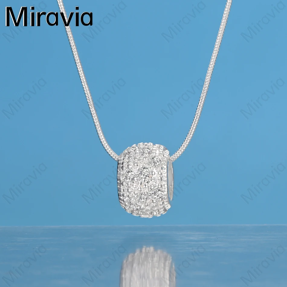 

Miravia 925 Sterling Silver Floral Carved Lantern Ball Pendant Necklace - Unique Gift, Versatile For Events And Jewelry