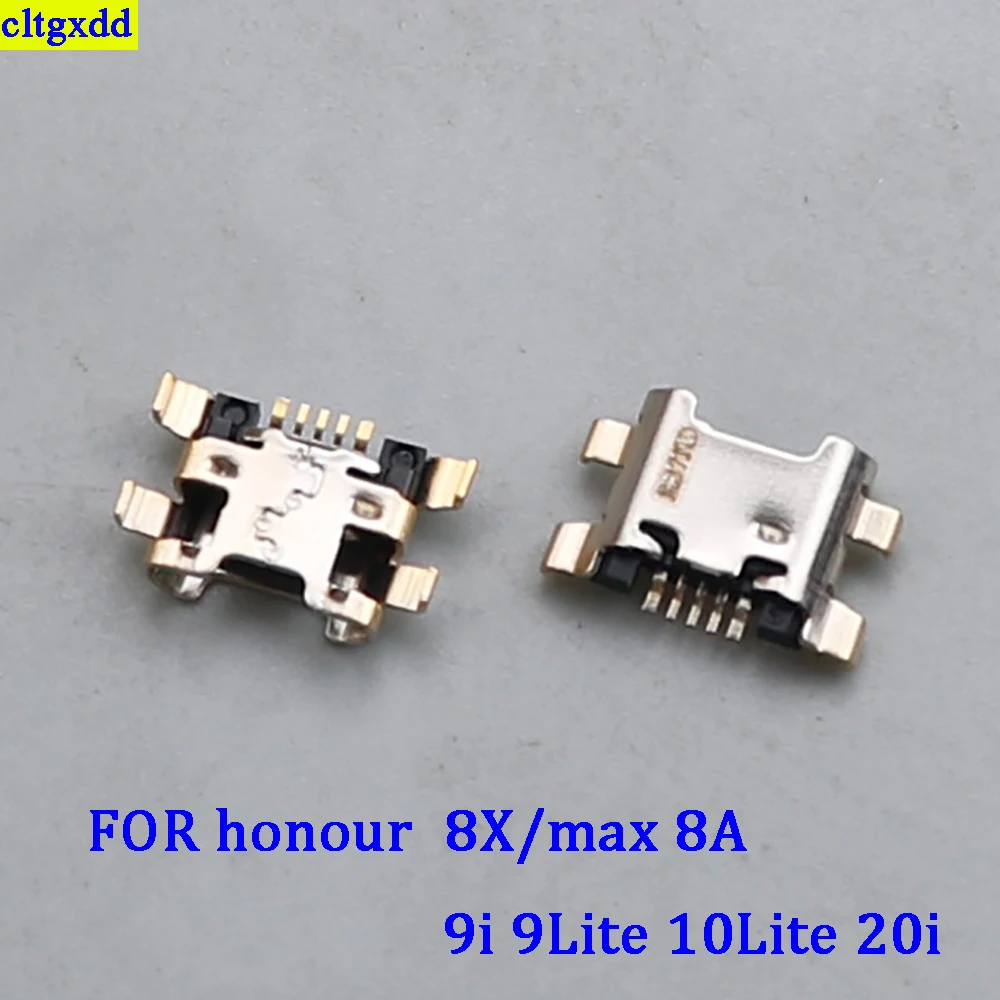 Cltgxdd USB 충전 포트 플러그 베이스 커넥터, Honor 4/4A/4C/6/8/8x/8V/9/9pro/G9 plus/10/10V 테일 플러그에 적합한 5 피스 포트