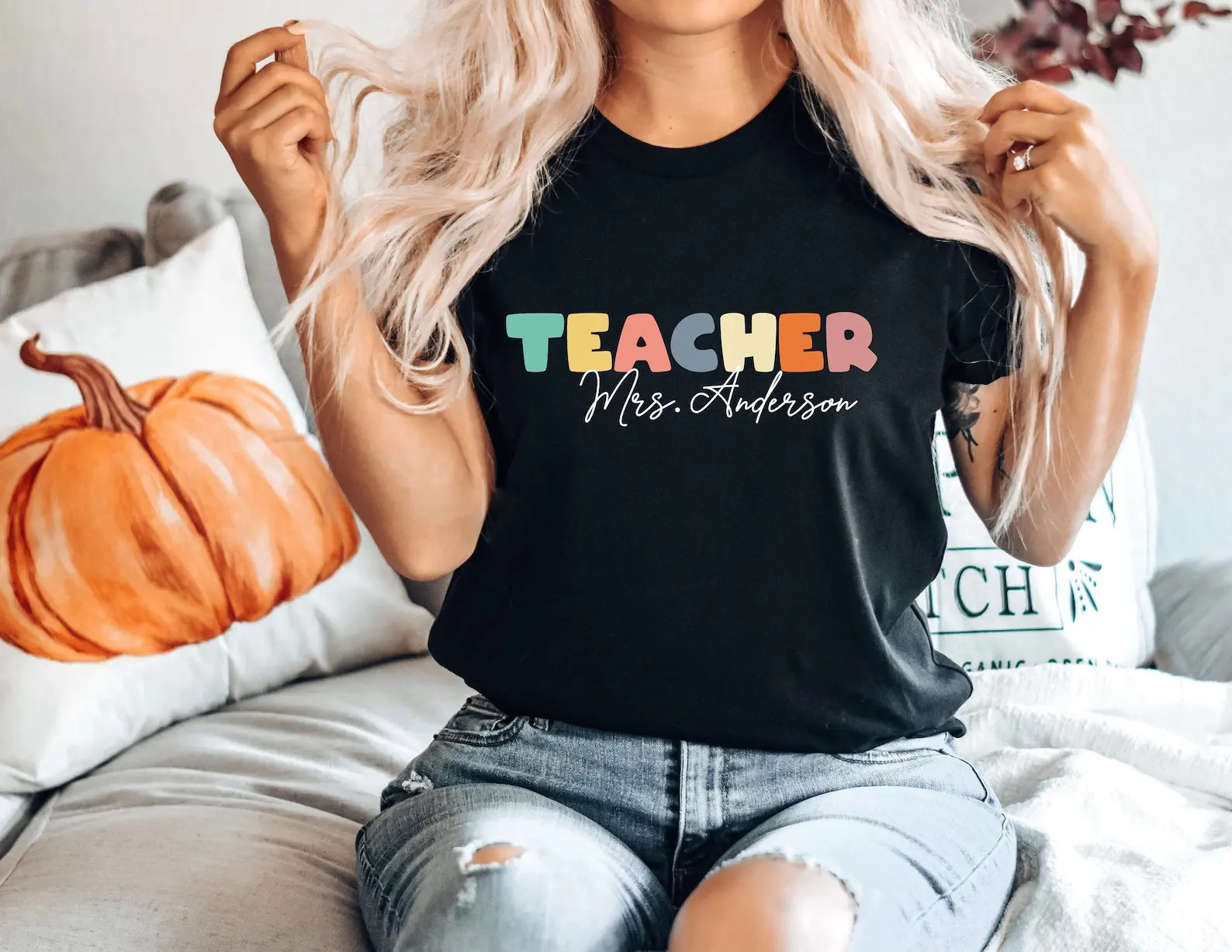 Custom Teacher Shirt Shirts Personalized School Tshirt Gift