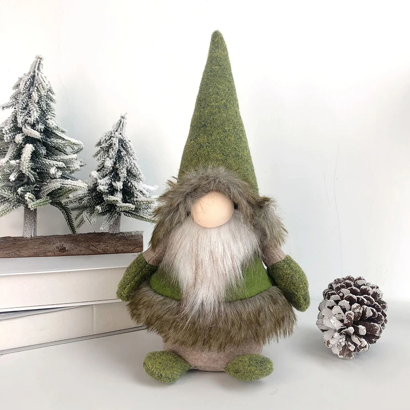 Christmas Gnome Ornaments Cute Plush Scandinavian Nisse Tomte Dwarf Dolls for Home Decorations