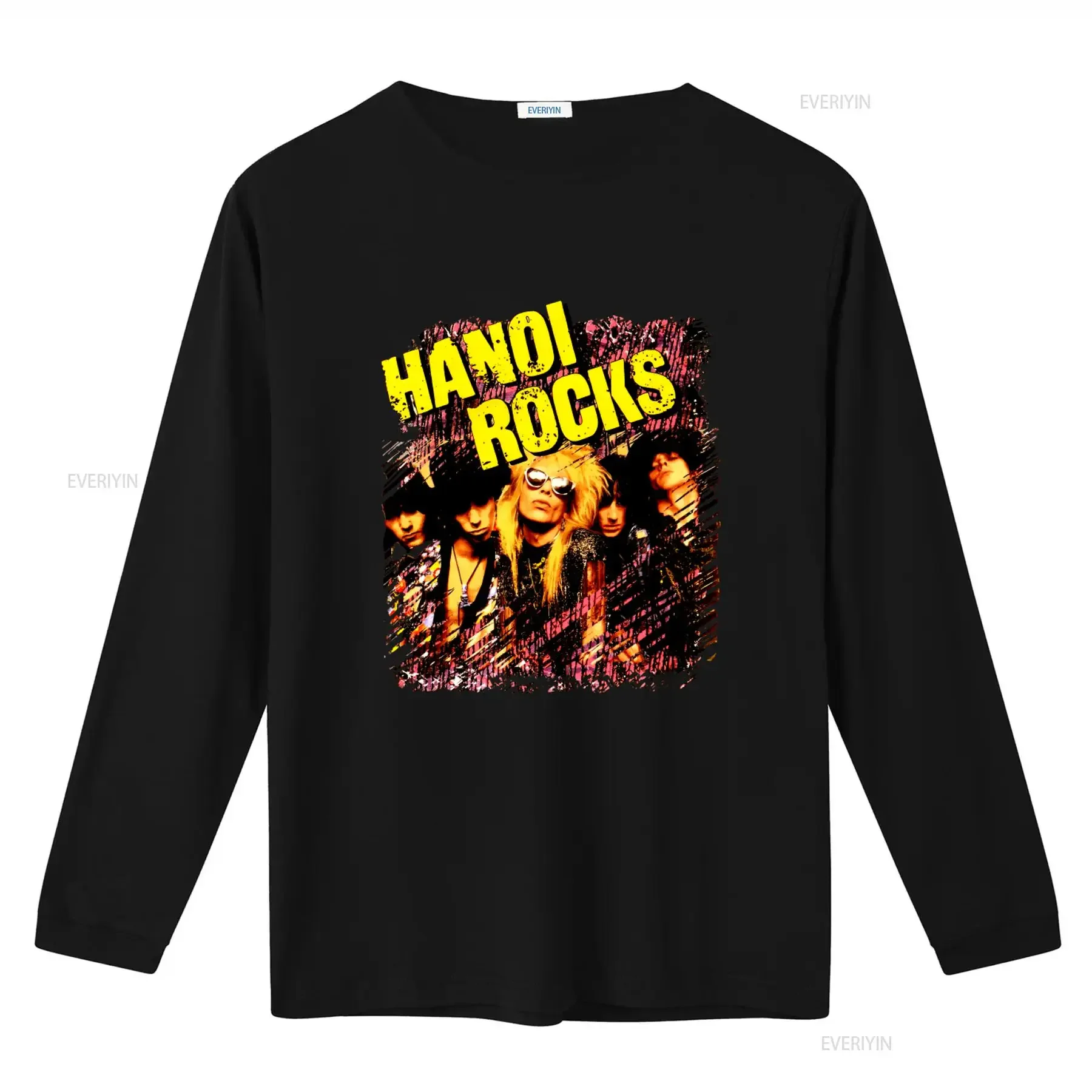 Hanoi Rocks Rock Band Music T Shirt Vintage Style Print for Fans vintage Washed designer clothes Versatile graphic Stylish