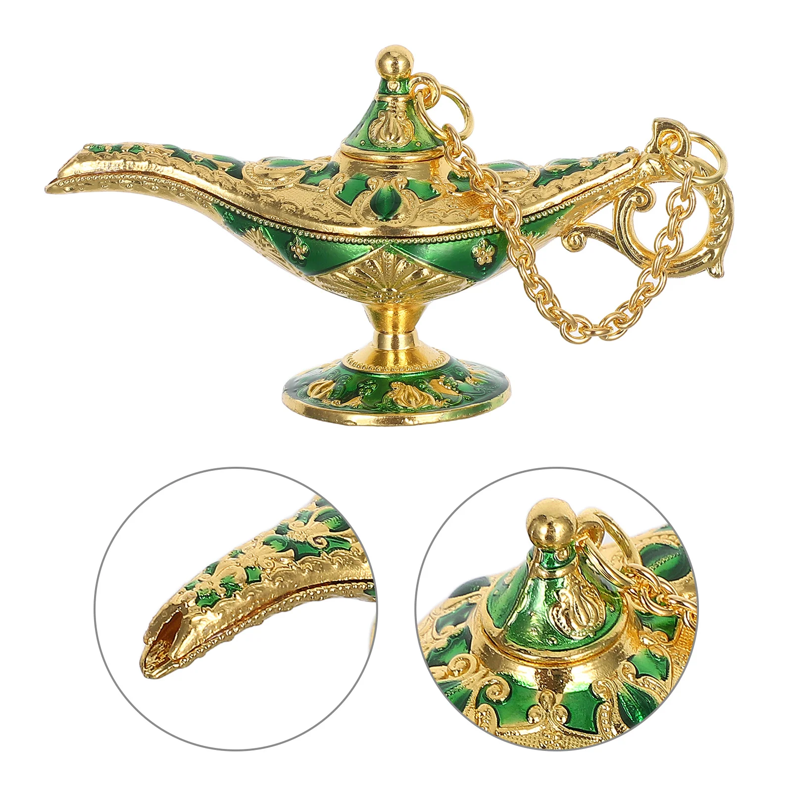 

Vintage Zinc Alloy Decorative Ornament Home Office Desk Accessory Unique Retro Green Table