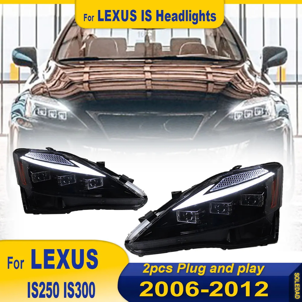 Head Lamp for Lexus IS250 IS300 LED Headlight 2006 2007 2008 2009 2010 2011 2012 Car Headlights DRL Signal Projector High Beam